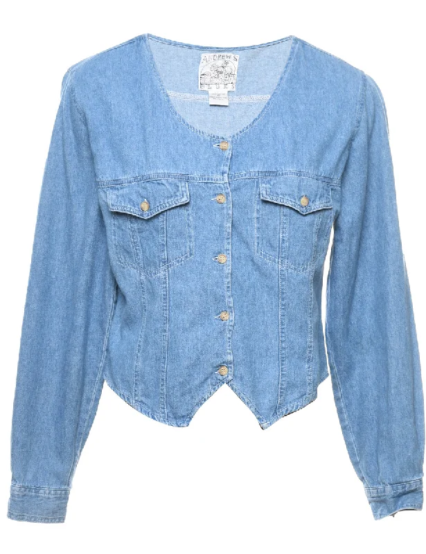 Hemp T-ShirtsLight Wash Denim Blouse - M