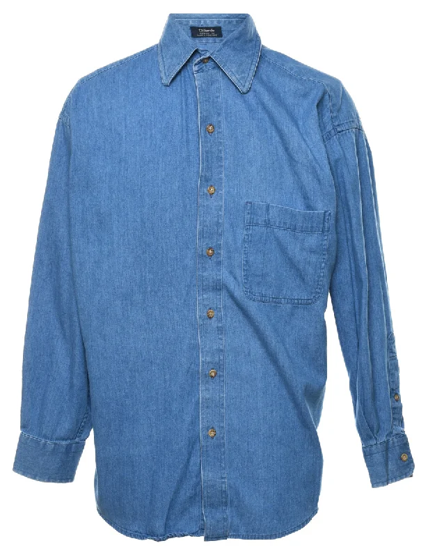 Mesh T-ShirtsLight Wash Denim Shirt - M