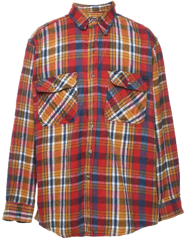 Sequined T-ShirtsLong Sleeved Checked Multi-Colour Shirt - L