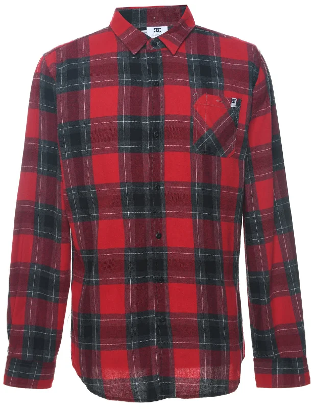 Sheer T-ShirtsLong Sleeved Checked Shirt - L