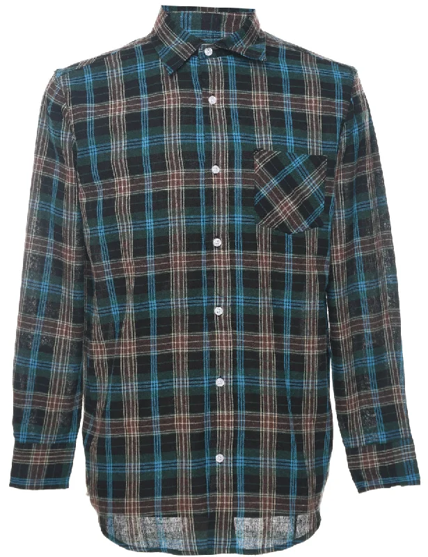 Cropped T-ShirtsLong Sleeved Checked Shirt - M