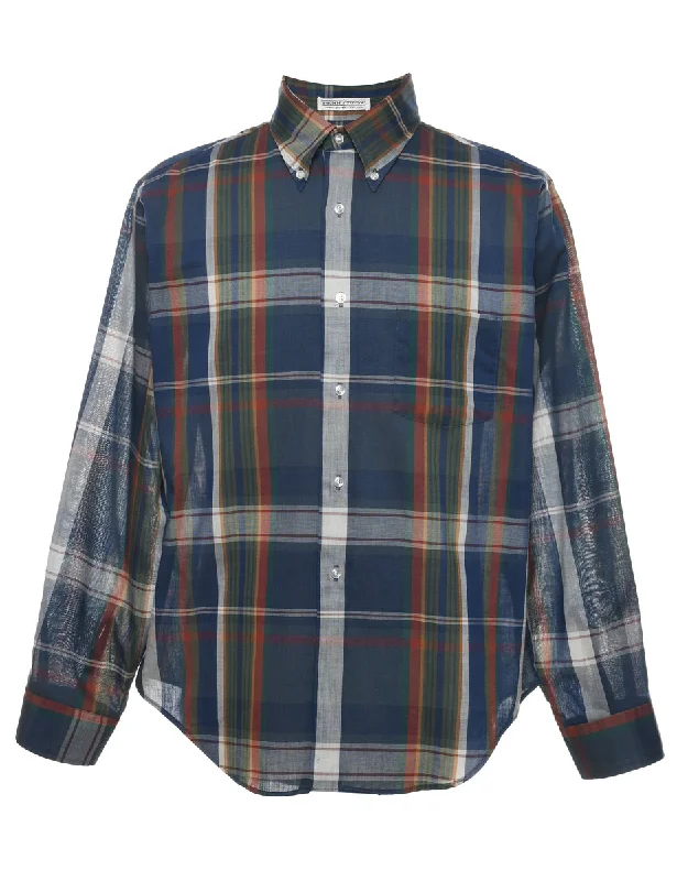 Minimalist T-ShirtsLong Sleeved Checked Shirt - XL