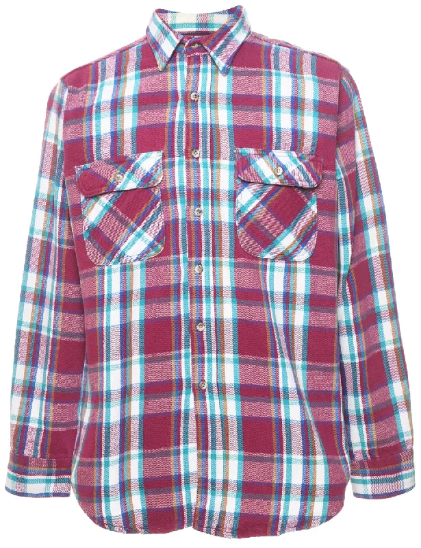 Sheer T-ShirtsLong Sleeved Multi-Colour Checked Shirt - L