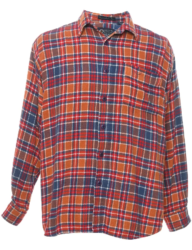 Formal T-ShirtsLong Sleeved Multi-Colour Flannel Checked Shirt - M