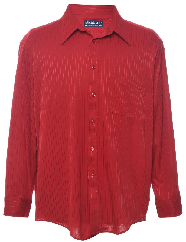 Branded T-ShirtsLong Sleeved Red Striped Shirt - XL