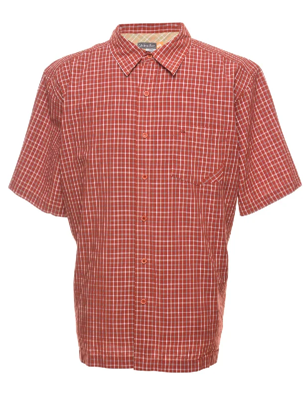 Travel T-ShirtsMaroon Checked Shirt - XL