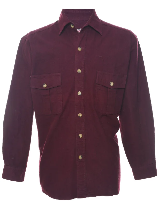 UV-Protection T-ShirtsMaroon Flannel Shirt - M