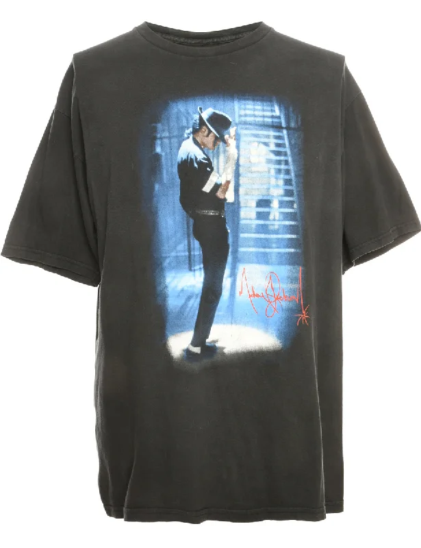 Metallic T-ShirtsMicheal Jackson Black Band T-shirt - XL