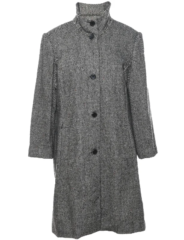 Reflective T-ShirtsMiller Herringbone Tweed Wool Coat - L