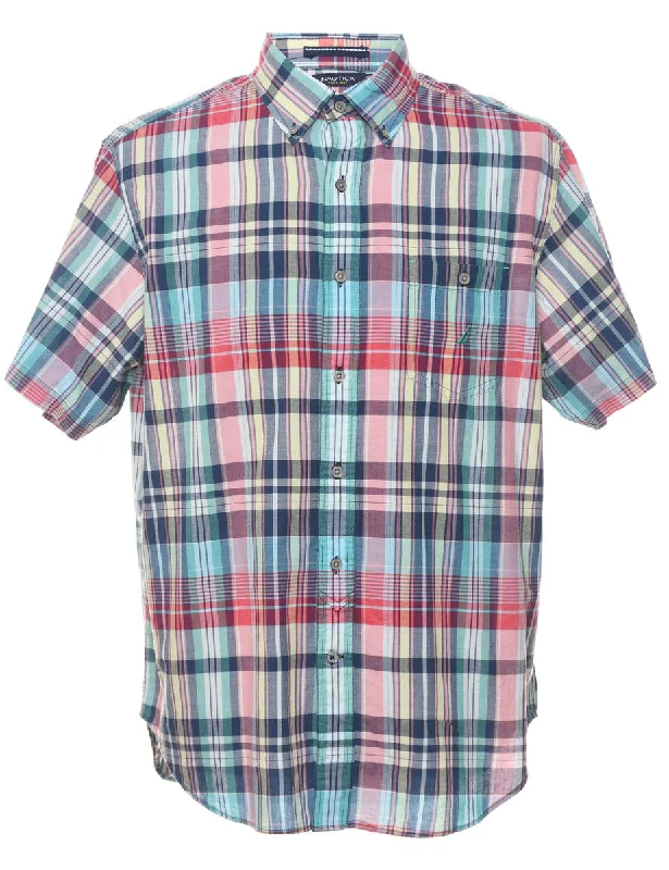 Jersey T-ShirtsNautica Checked Short-Sleeve Multi-Colour Shirt - L