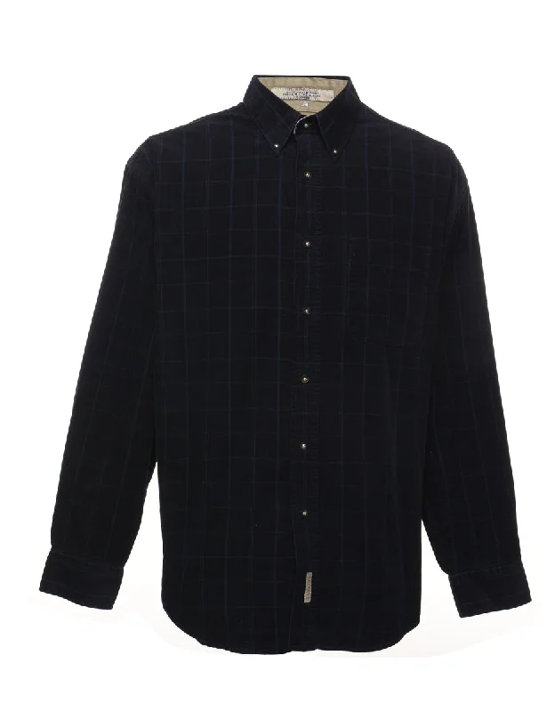 Limited Edition T-ShirtsNavy Checked Corduroy Shirt - L