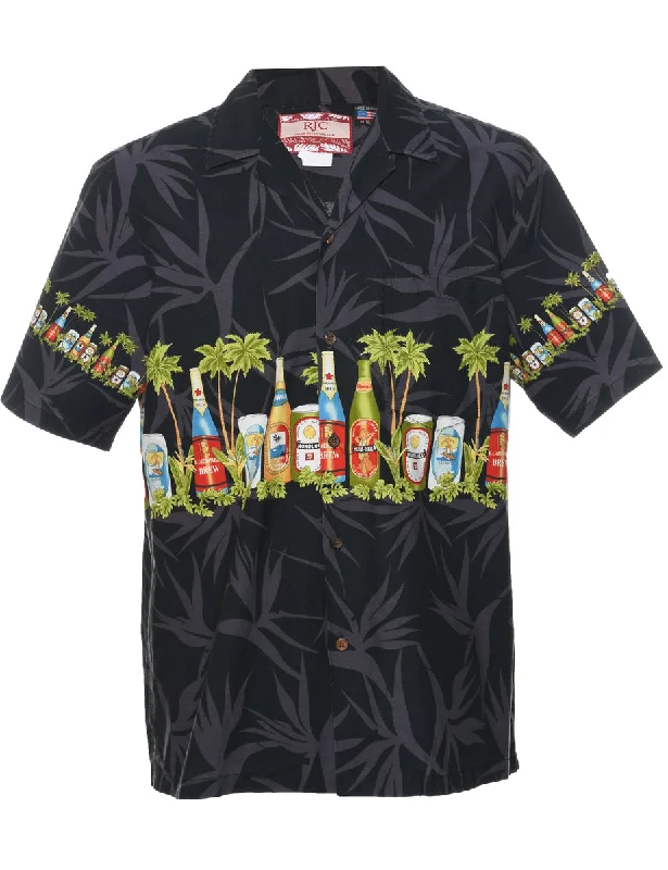 Polyester T-ShirtsNovelty Print Hawaiian Shirt - L