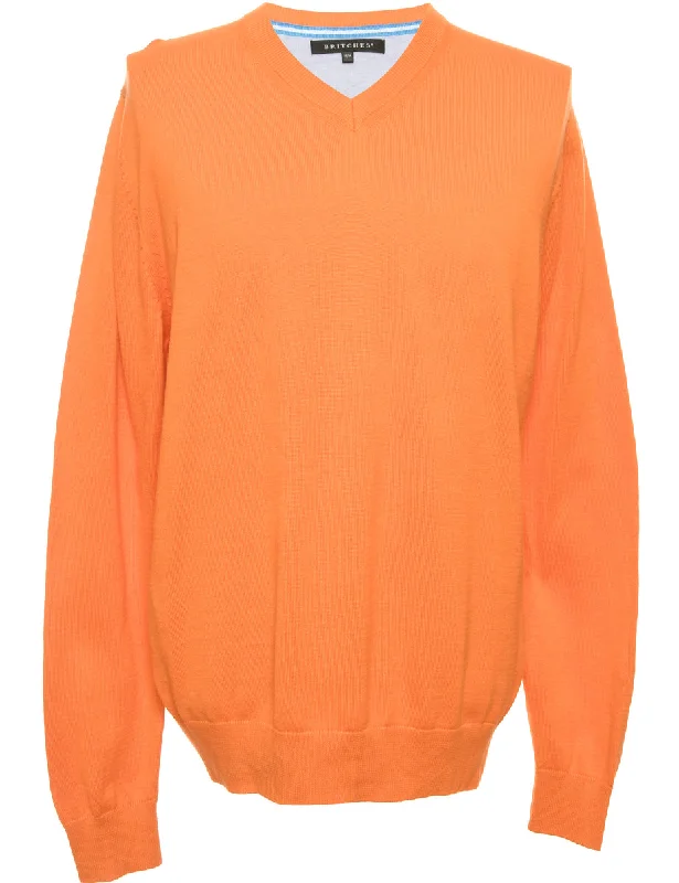 Off-Shoulder T-ShirtsOrange Britches Jumper - M