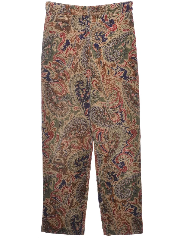 Polyester T-ShirtsPaisley Pattern Trousers - W28 L30