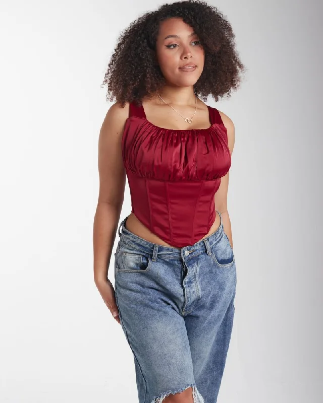 'Alyssa' Ruby Fuller Bust Corset Top