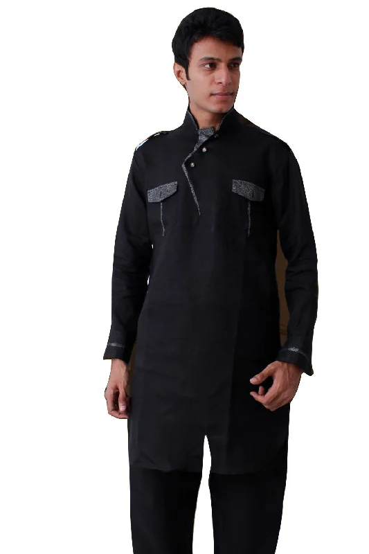 Beautiful Black Pathani Kurta Set for Men