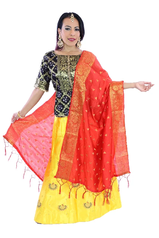 Bright Sunset Sangeet Party Lehenga -SNT11051