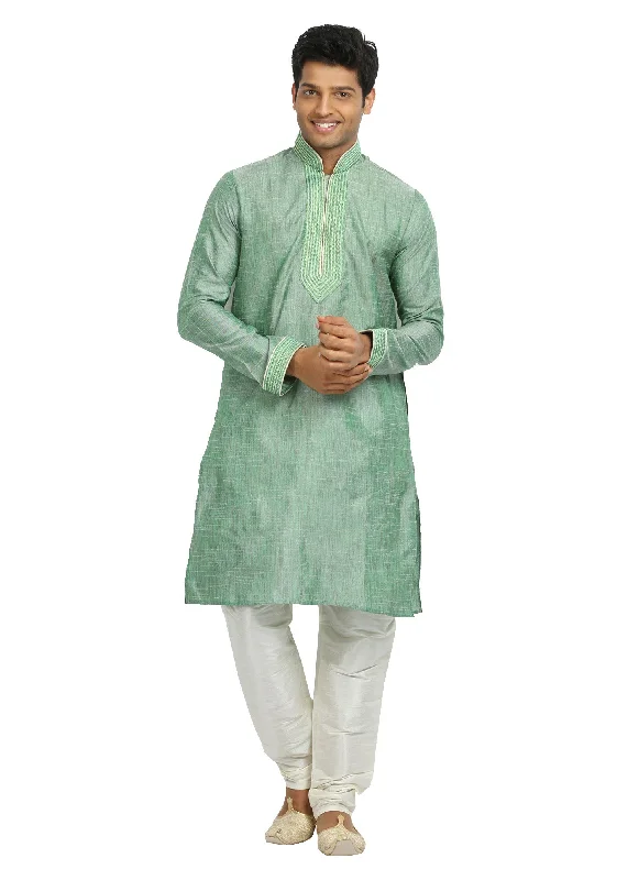 Groomsmen Aquamarine Kurta Pajama Set