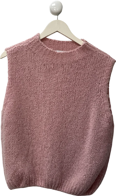 Glossy paris Light Pink Knitted Vest UK M