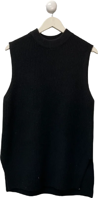 H&M Black Rib-knit Sweater Vest UK S