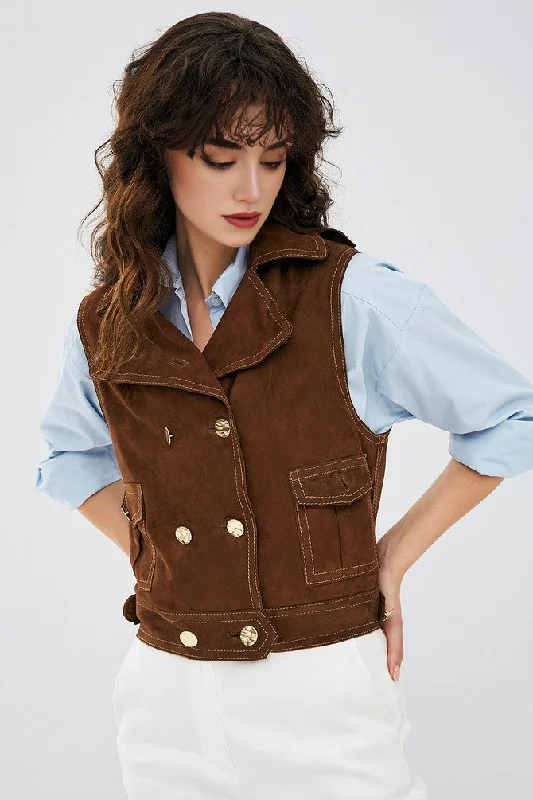 Brown Rio Vest For Women's