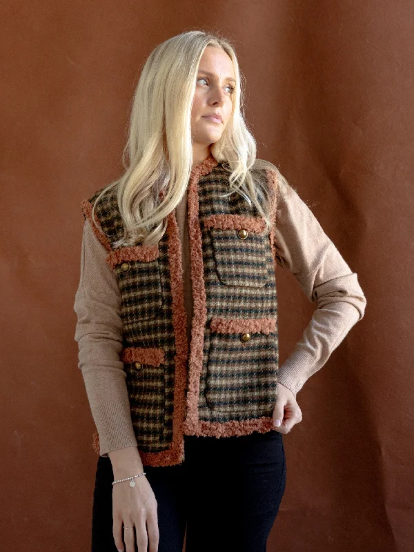 Houndstooth Pocket Vest