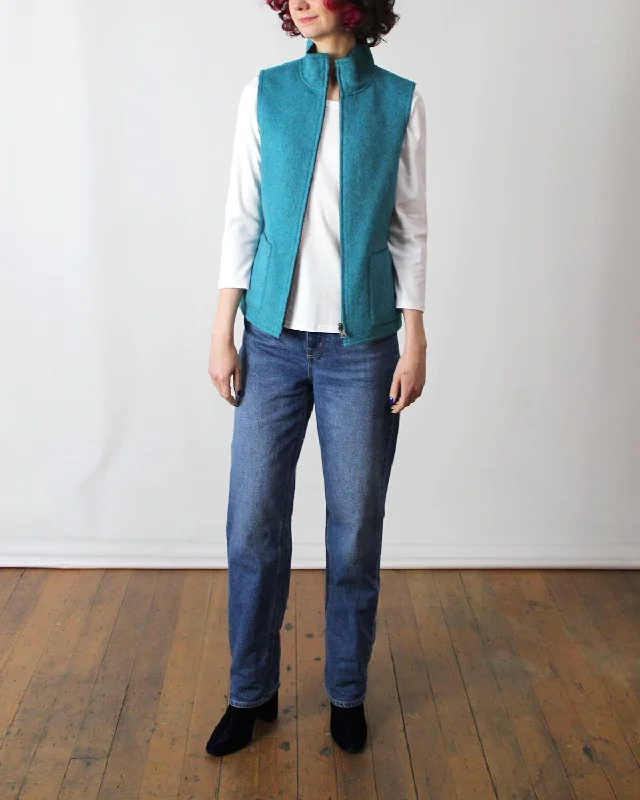 Reversible Alpaca Zip Vest With Pockets