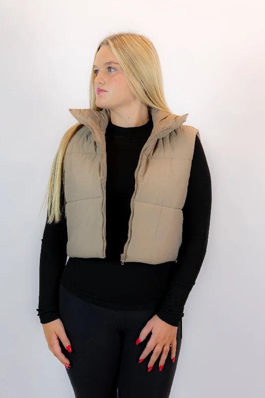 Shelby Puffer Vest | Birch Walnut