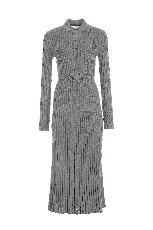 Crinoline DressArdor Knit Maxi Dress in Heather Grey Cashmere Silk