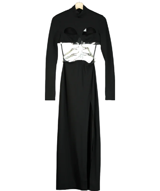 Kimono DressChristopher Kane Black Cutout Maxi Dress No Size