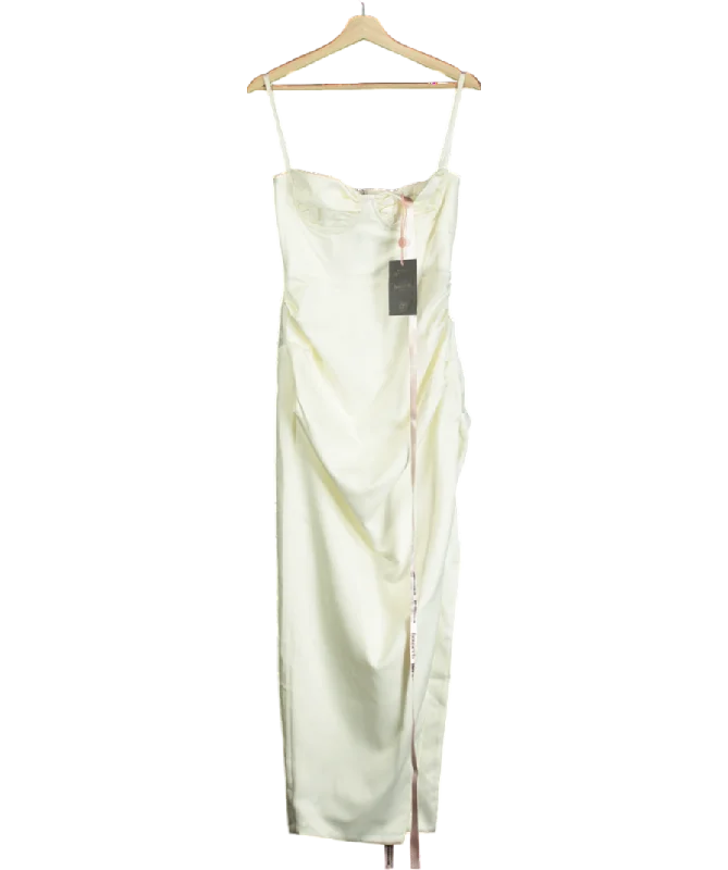 Tennis DressHouse of CB Cream Ivory Satin Corset Dress UK S