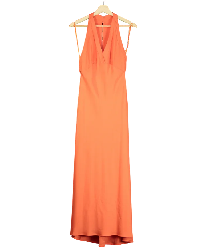 Running DressMANGO Mango Lightweight Maxi Dress In Orange UK 8