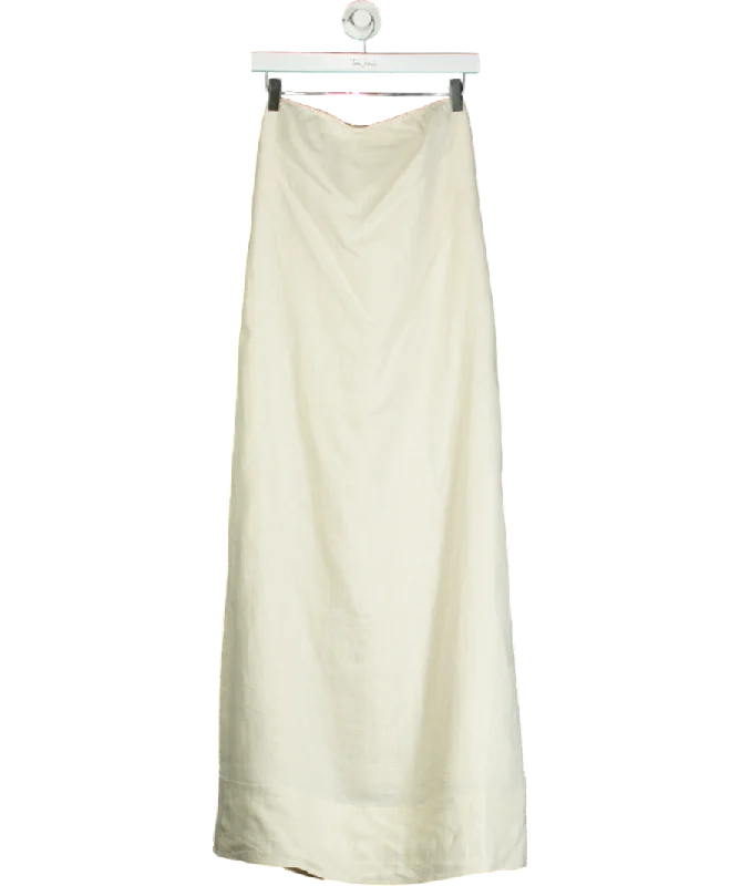 Spaghetti Strap DressMassimo Dutti Cream Linen Strapless Midi Dress UK M