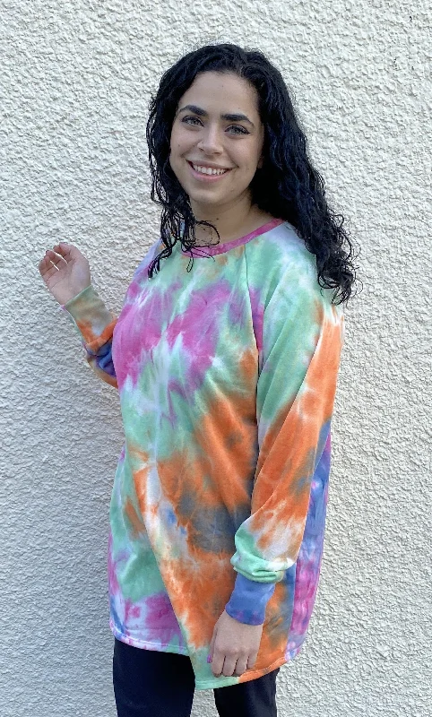 TunicTopOnyxTie Dye Raglan Tunic, Berry