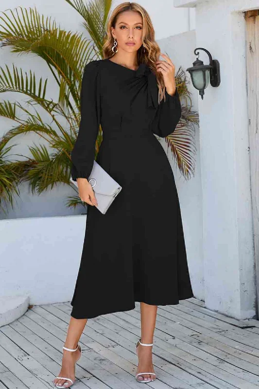 Tactical DressTwisted Long Sleeve Midi Dress