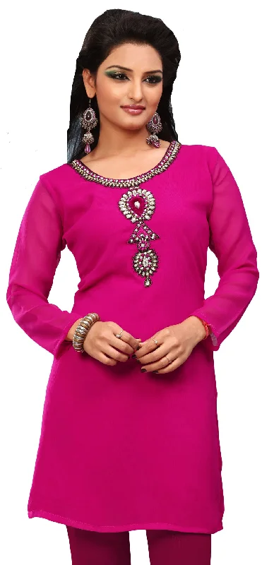 TunicTopSilverChic Pink Indian Kurta – Shop Stylish Indian Kurtas Online