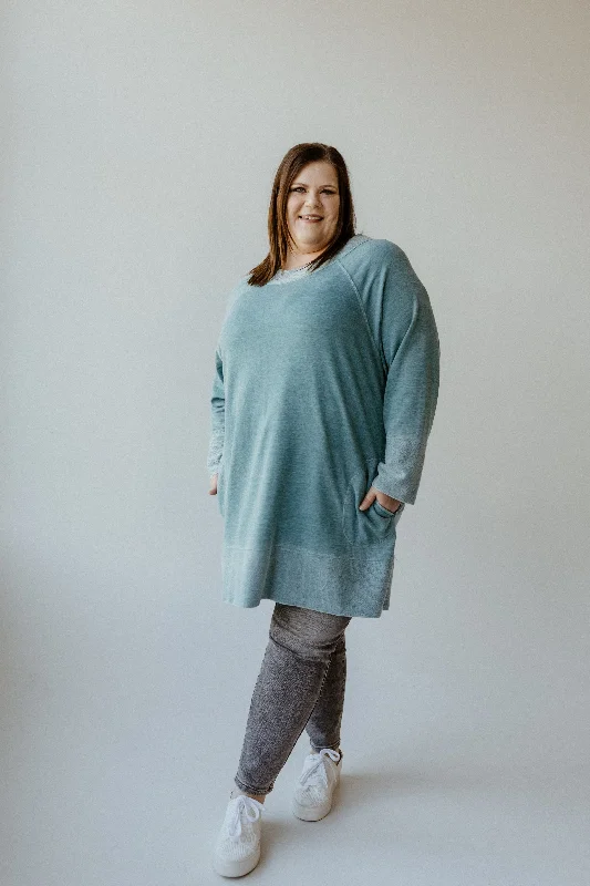 TunicTopValleyCLASSIC TUNIC TEE WITH POCKETS IN WASHED TEAL