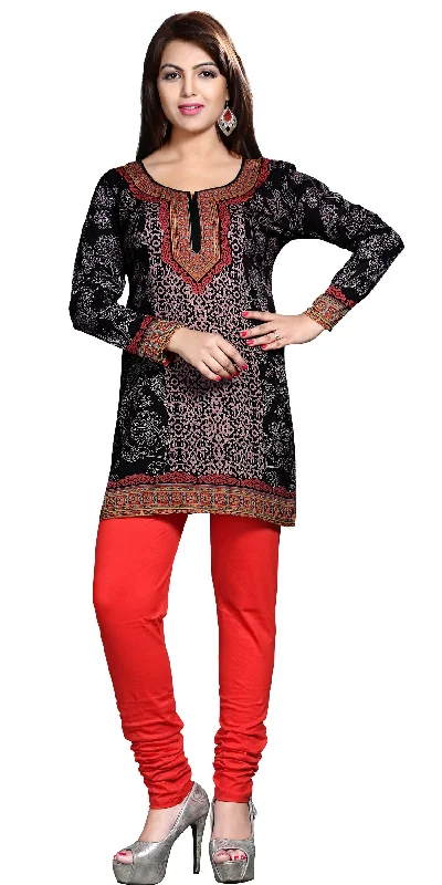 TunicTopChimeraElegant Black Indian Tunics – Stylish Short Kurti for Women