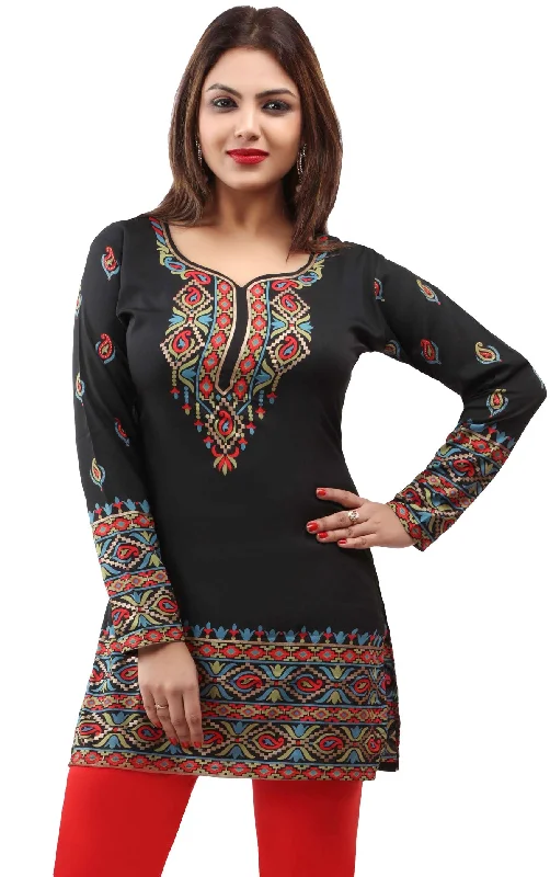 TunicTopNinjaElegant Black Kurti for Women – Stylish Kurta Tops for Ladies