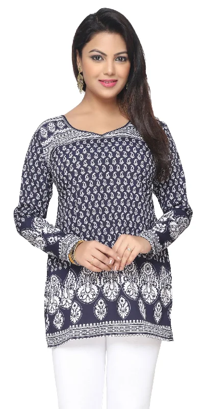 TunicTopPlusElegant Blue Kurti for Women – Stylish Ladies Kurti Tops