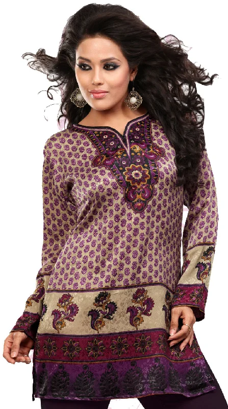 TunicTopJadeElegant Purple Indian Kurti – Trendy Ethnic Wear for Women