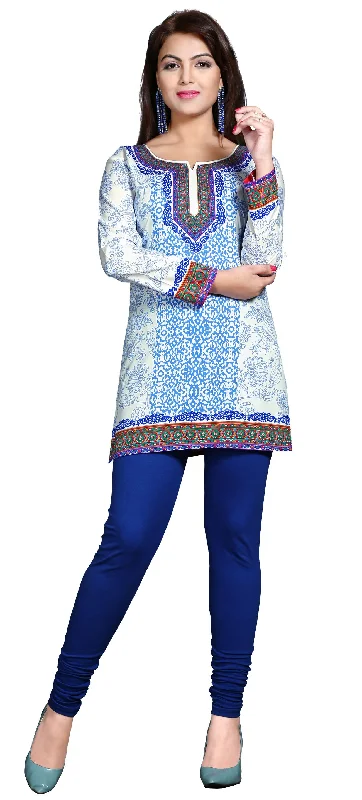 TunicTopPegasusElegant White India Tunic – Stylish Short Kurti for Women