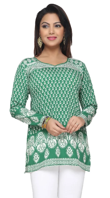 TunicTopGladiatorGreen Indian Kurti for Women – Stylish and Elegant Ethnic Top