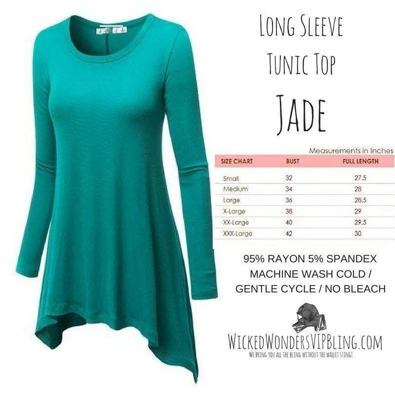 TunicTopCoreLong Sleeve Tunic Top Jade