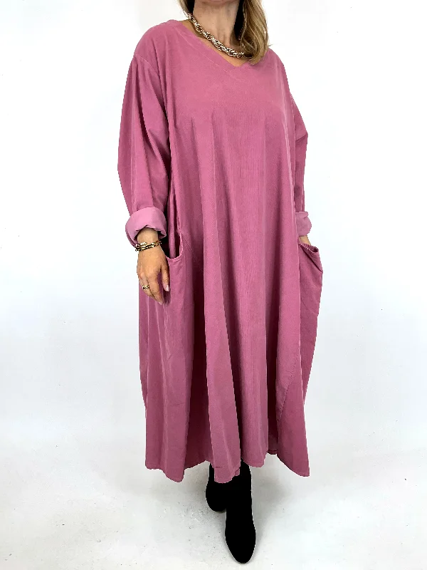 TunicTopAuraMade in Italy Lagenlook Grace Corduroy Tunic in Pink. code 91745