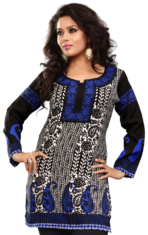 TunicTopCentaurShop Ladies Kurtis Online – Elegant Black Ethnic Tops