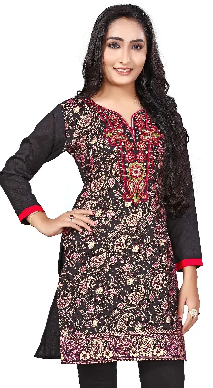 TunicTopExplorerStunning Black Short Kurti for Women – Buy Indian Kurta Online