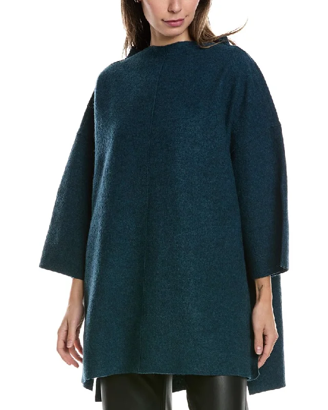 TunicTopNinjaEILEEN FISHER Funnel Neck Wool Tunic