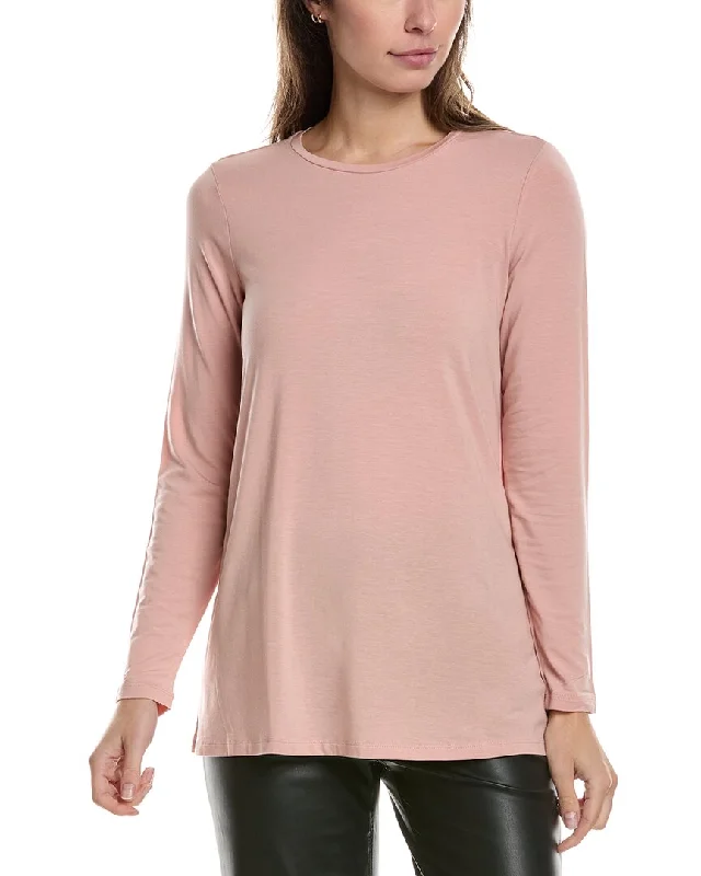 TunicTopSteelEILEEN FISHER Petite Crewneck Tunic