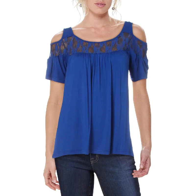 TunicTopSpartanWomens Lace Split Sleeves Tunic Top